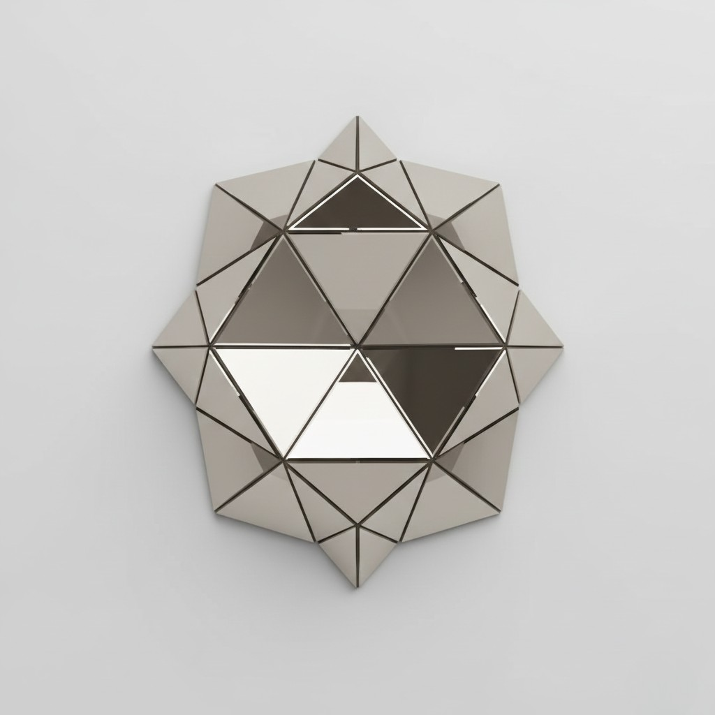 Geometric Faceted Mirror Wall Art