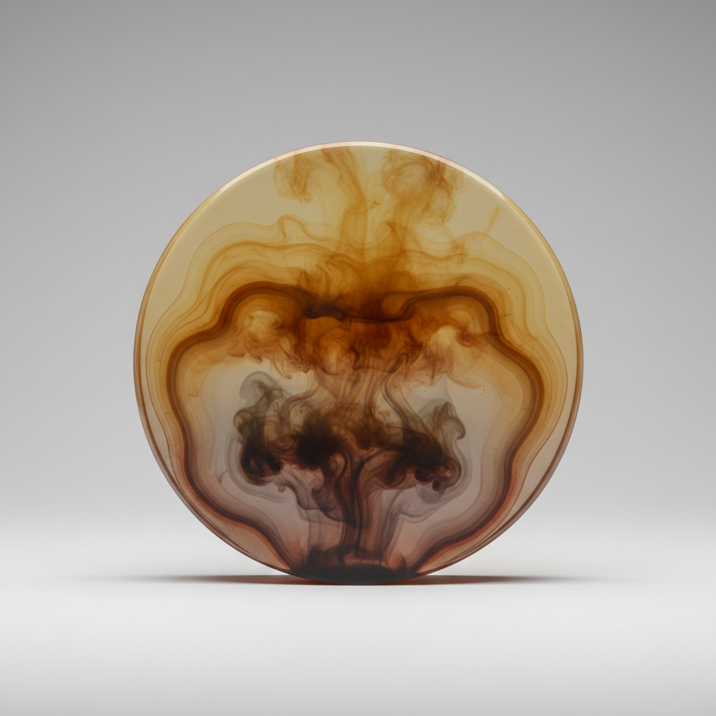Amber Smoke Resin Display Plate