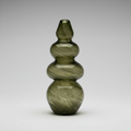 Green Sculptural Glass Stacked Vase