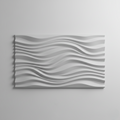 White Wave Textured Wall Panel Art